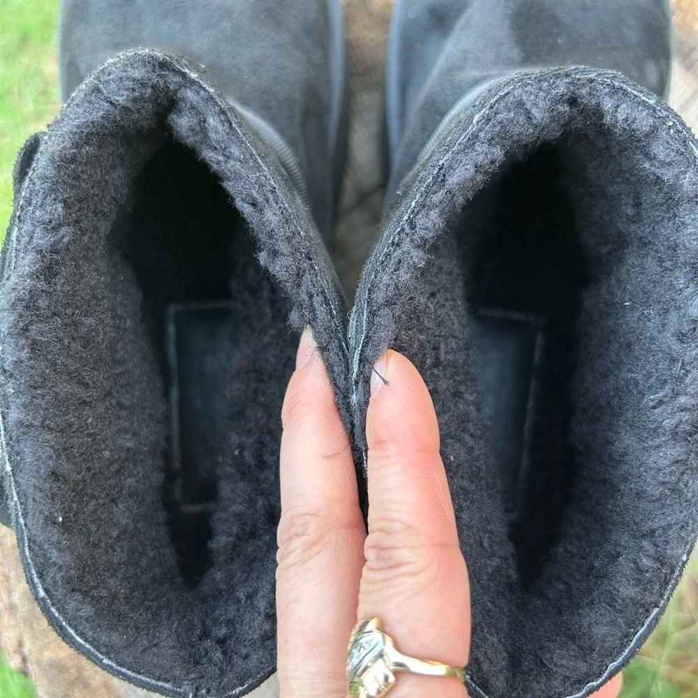 Black Chunky Platform Ankle‎ Sugar Thrillz Boots NWOB Sz-10M. O